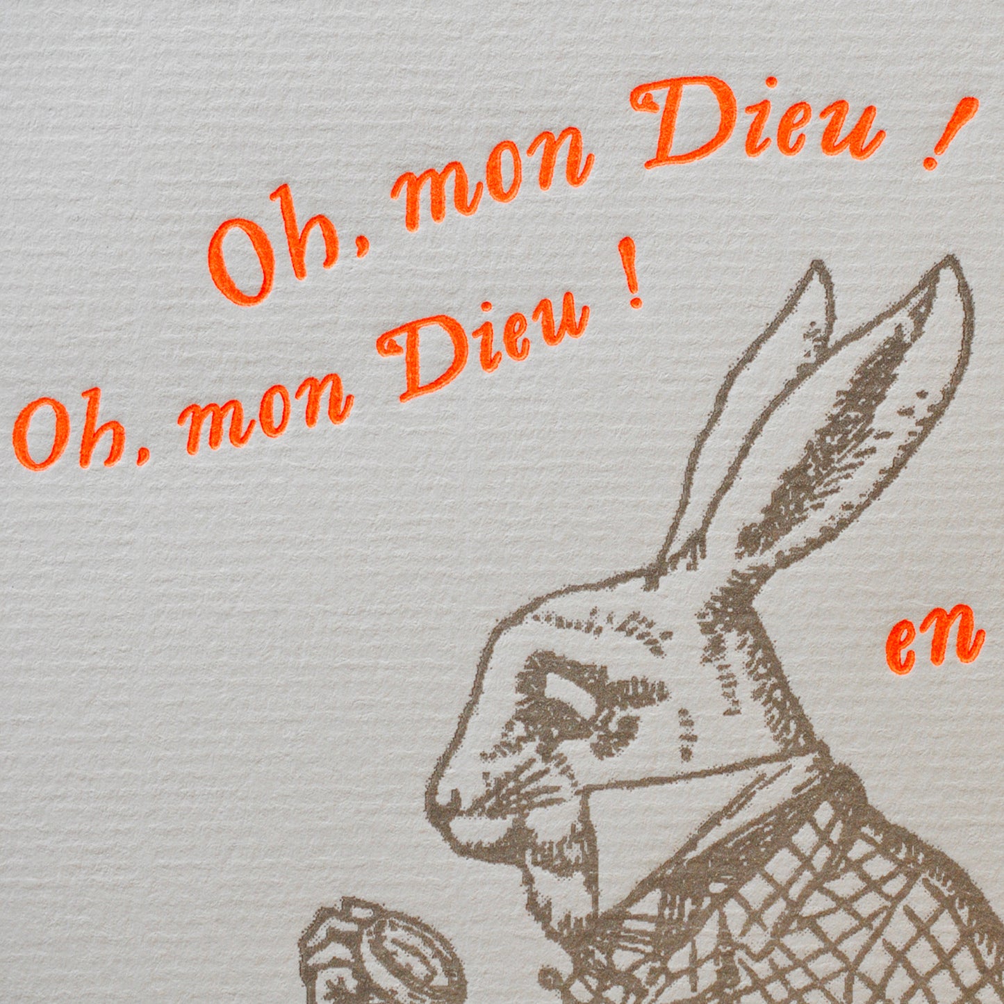Affiche Lapin à la montre